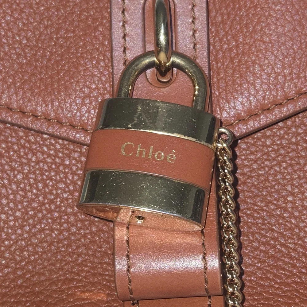 Chloé Aby Medium Leather Bag – Brown EUC